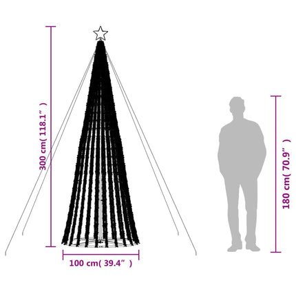 LED julgran 688 LED blå 300 cm