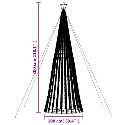 LED julgran 688 LED blå 300 cm