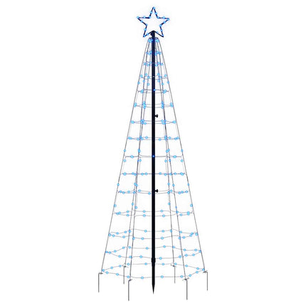 LED julgran med spikar 220 LED blå 180 cm