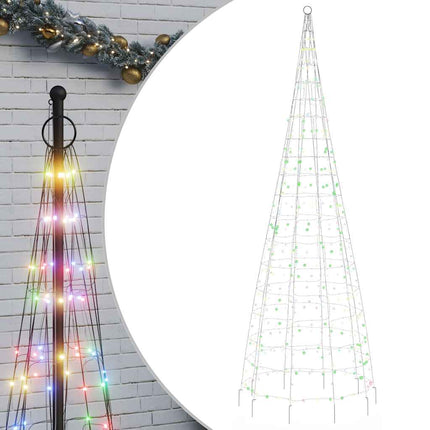 LED julgran 550 LEDs färgglad 300 cm