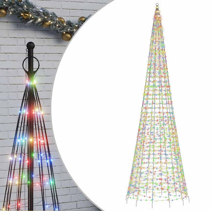 LED julgran 1534 LEDs flerfärgad 500 cm