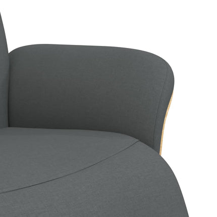 Reclinerfåtölj med fotstöd mörkgrå tyg