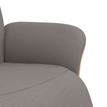 Reclinerfåtölj med fotstöd taupe tyg