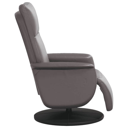 Reclinerfåtölj med fotstöd grå konstläder
