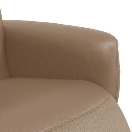 Reclinerfåtölj med fotstöd cappuccino konstläder
