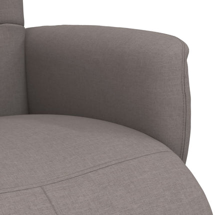 Reclinerfåtölj med fotstöd taupe tyg