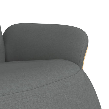 Reclinerfåtölj med fotstöd mörkgrå tyg