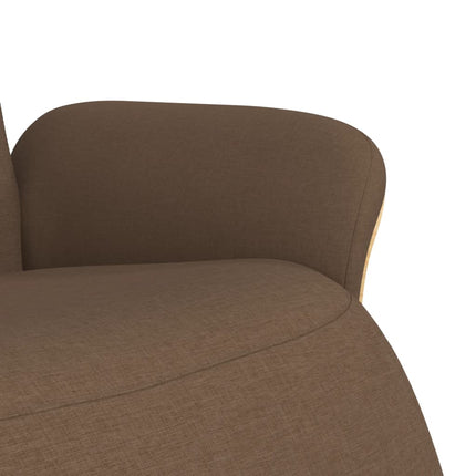 Reclinerfåtölj med fotstöd brun tyg