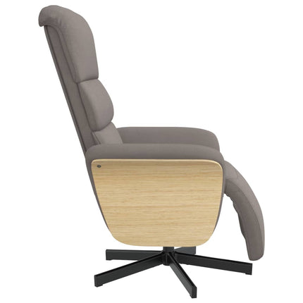 Reclinerfåtölj med fotstöd taupe tyg