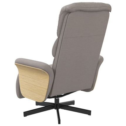 Reclinerfåtölj med fotstöd taupe tyg
