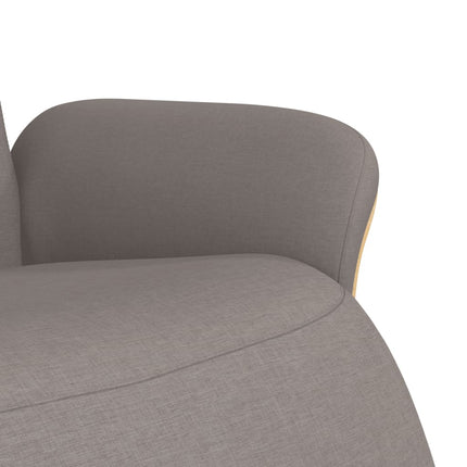 Reclinerfåtölj med fotstöd taupe tyg