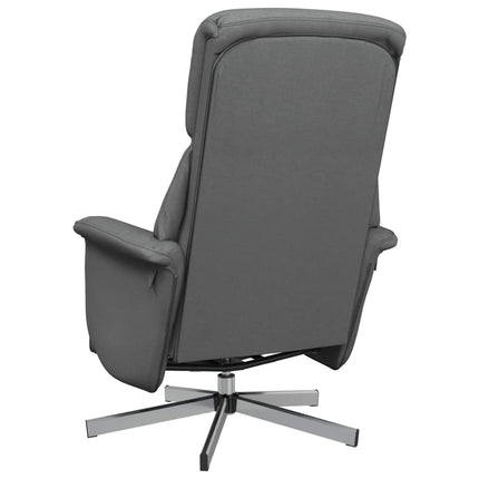 Reclinerfåtölj med fotstöd mörkgrå tyg