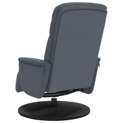 Reclinerfåtölj med fotstöd mörkgrå sammet