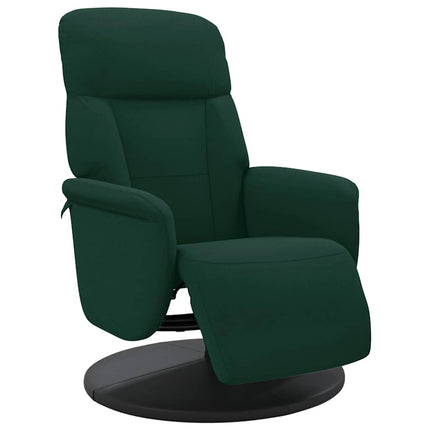Reclinerfåtölj med fotstöd mörkgrön sammet