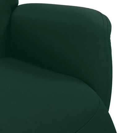 Reclinerfåtölj med fotstöd mörkgrön sammet