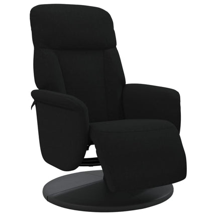 Reclinerfåtölj med fotstöd svart sammet