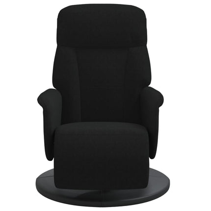 Reclinerfåtölj med fotstöd svart sammet
