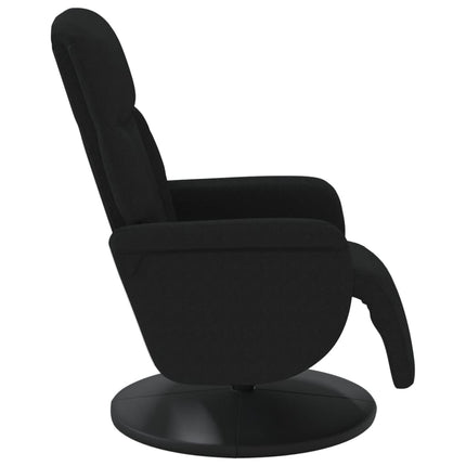 Reclinerfåtölj med fotstöd svart sammet