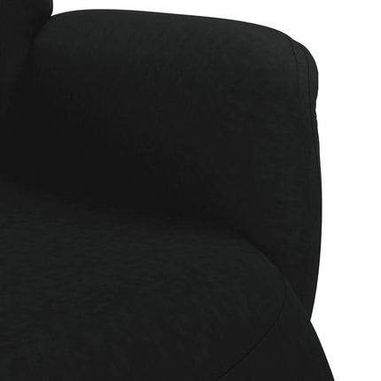 Reclinerfåtölj med fotstöd svart sammet