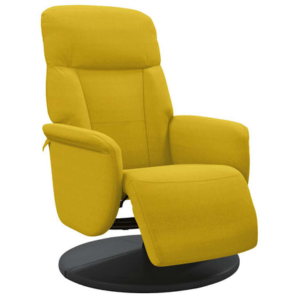 Reclinerfåtölj med fotstöd gul sammet