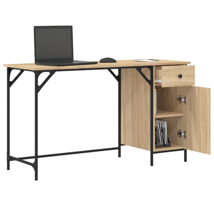 Datorskrivbord sonoma-ek 131x48x75 cm konstruerat trä