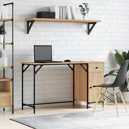 Datorskrivbord sonoma-ek 131x48x75 cm konstruerat trä