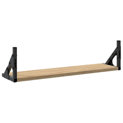 Vägghyllor 2 st sonoma-ek 60x15x15,5 cm