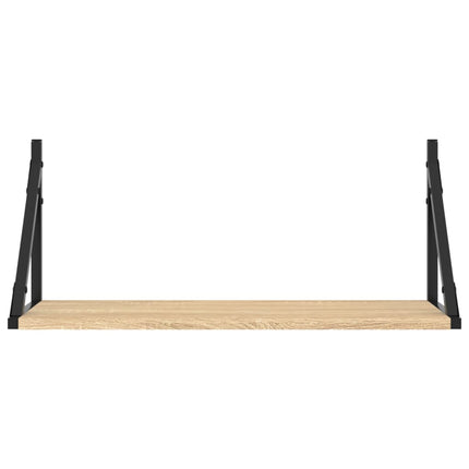 Vägghyllor 2 st sonoma-ek 60x25x25,5 cm konstruerat trä