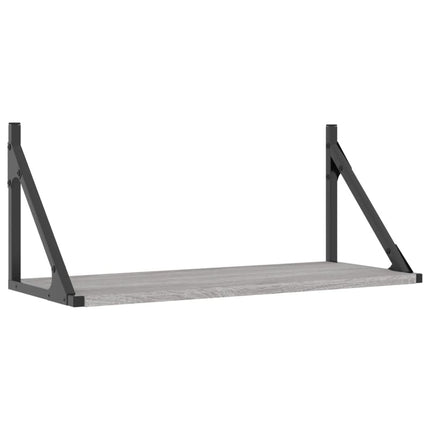 Vägghyllor 2 st grå sonoma 60x25x25,5 cm konstruerat trä