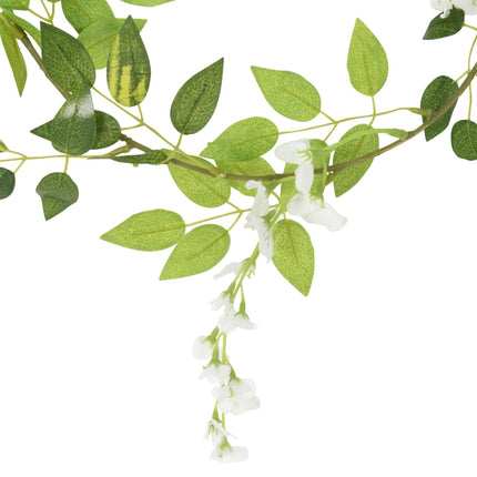 Blomstergirlanger 6 st vit 200 cm