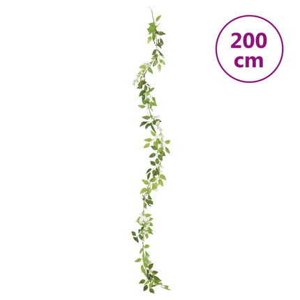 Blomstergirlanger 6 st vit 200 cm