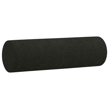 2-sits soffa med prydnadskuddar svart 140 cm tyg