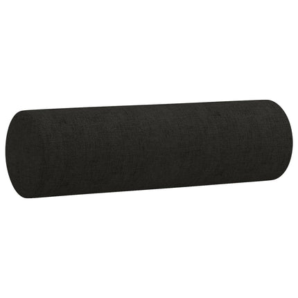 2-sits soffa med prydnadskuddar svart 120 cm tyg