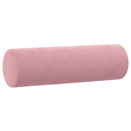 2-sitssoffa med prydnadskuddar rosa 140 cm sammet