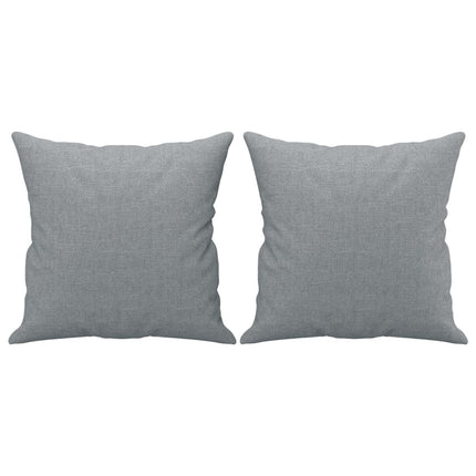 2-sits soffa med prydnadskuddar ljusgrå 120 cm tyg