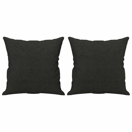 2-sits soffa med prydnadskuddar svart 120 cm tyg
