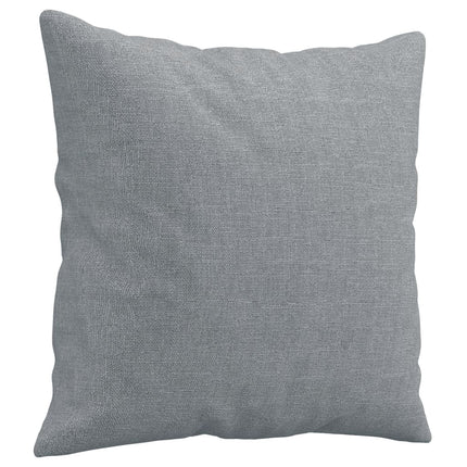 2-sits soffa med prydnadskuddar ljusgrå 140 cm tyg