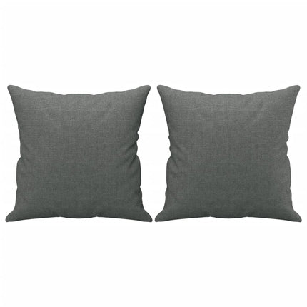 2-sits soffa med prydnadskuddar mörkgrå 140 cm tyg