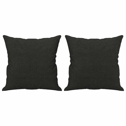 2-sits soffa med prydnadskuddar svart 140 cm tyg