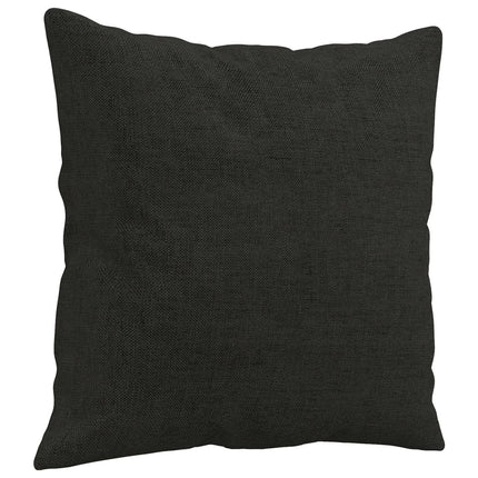 2-sits soffa med prydnadskuddar svart 140 cm tyg