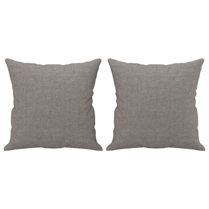 2-sits soffa med prydnadskuddar taupe 140 cm tyg