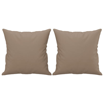 2-sits soffa med prydnadskuddar cappuccino 120 cm konstläder