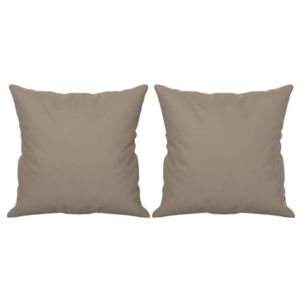 2-sitssoffa med prydnadskuddar taupe 120 cm mikrofibertyg