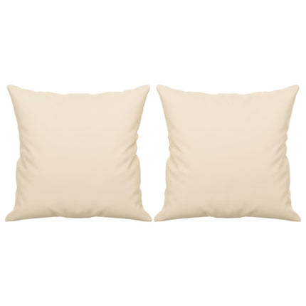 2-sitssoffa med prydnadskuddar beige 140 cm mikrofibertyg