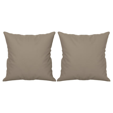 3-sitssoffa med prydnadskuddar taupe 180 cm mikrofibertyg