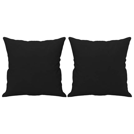 3-sitssoffa med prydnadskuddar svart 180 cm mikrofibertyg