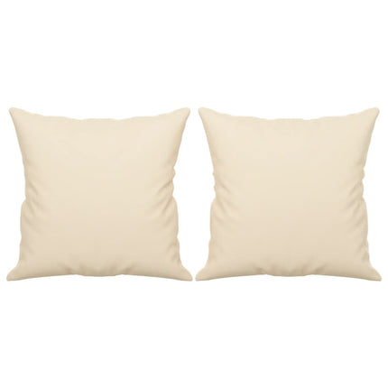 3-sitssoffa med prydnadskuddar beige 180 cm mikrofibertyg
