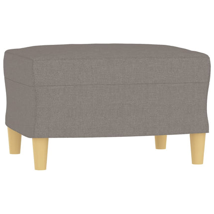 Fåtölj med fotpall Taupe 60 cm tyg