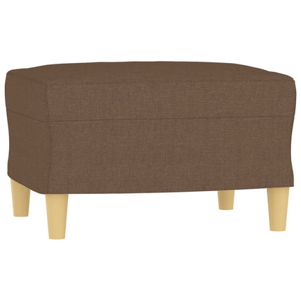 3-sitssoffa med fotpall Brun 180 cm tyg