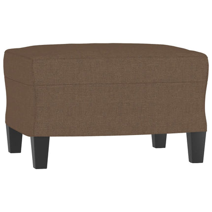 Fåtölj med fotpall Brun 60 cm tyg